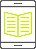 Ebook Line Two Color Icon vector