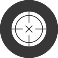 Scope Glyph Inverted Icon vector