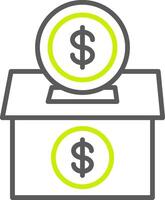 Donation Line Two Color Icon vector