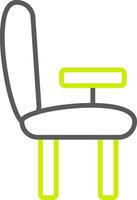 Desk Chair Line Two Color Icon vector