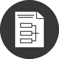 Infographic Glyph Inverted Icon vector