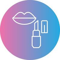 Lip Balm Line Gradient Circle Icon vector