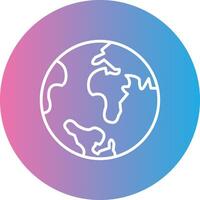 World Line Gradient Circle Icon vector