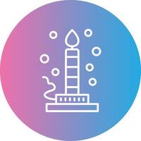 Bunsen Burner Line Gradient Circle Icon vector