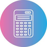 Scientific Calculator Line Gradient Circle Icon vector