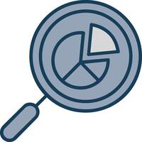 Seo Search Line Filled Grey Icon vector