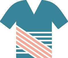 camiseta glifo icono de dos colores vector