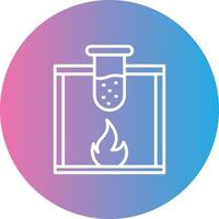 Chemical Line Gradient Circle Icon vector