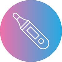 Thermometer Line Gradient Circle Icon vector