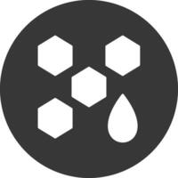 Honey Glyph Inverted Icon vector