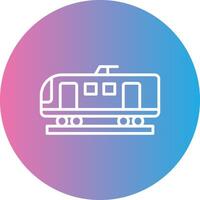 High Speed Train Line Gradient Circle Icon vector