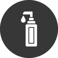 Face Cleanser Glyph Inverted Icon vector