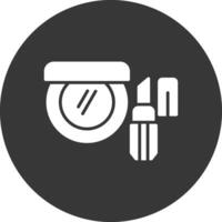 Cosmetic Glyph Inverted Icon vector