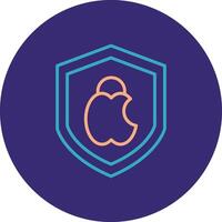 Mac Security Line Two Color Circle Icon vector