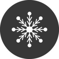 Snowflake Glyph Inverted Icon vector