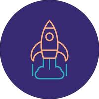 Business Startup Line Two Color Circle Icon vector