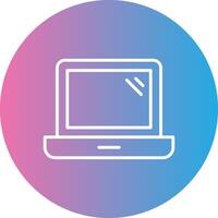 Laptop Line Gradient Circle Icon vector