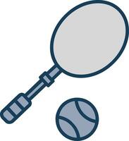 Tennis Line Filled Grey Icon vector