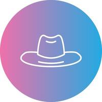 sombrero línea degradado circulo icono vector