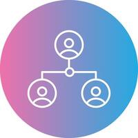 Network Line Gradient Circle Icon vector