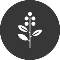 Eucalyptus Glyph Inverted Icon vector