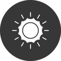 Sun Glyph Inverted Icon vector