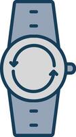 Synchronize Line Filled Grey Icon vector