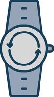 Synchronize Line Filled Grey Icon vector