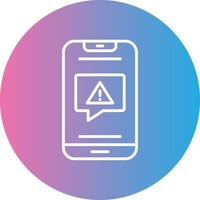 Alert Line Gradient Circle Icon vector