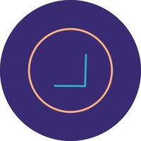 Chevron Line Two Color Circle Icon vector