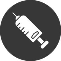 Injection Glyph Inverted Icon vector