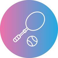 Tennis Line Gradient Circle Icon vector