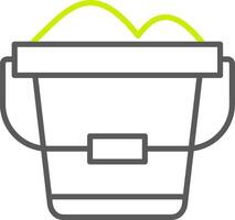 Sand Bucket Line Two Color Icon vector