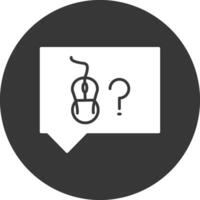 Message Glyph Inverted Icon vector