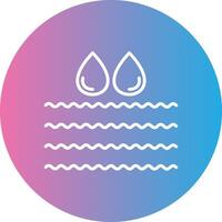 Water Line Gradient Circle Icon vector