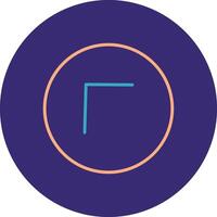 Chevron Line Two Color Circle Icon vector