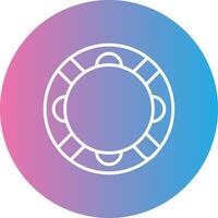 Rubber Ring Line Gradient Circle Icon vector