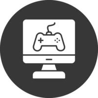 Game Glyph Inverted Icon vector