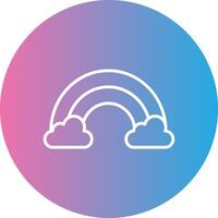 Rainbow Line Gradient Circle Icon vector