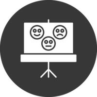 Emotional Glyph Inverted Icon vector