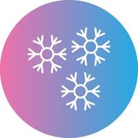 Snowflakes Line Gradient Circle Icon vector