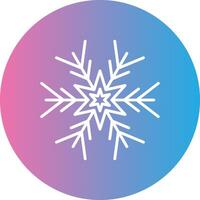 Snowflake Line Gradient Circle Icon vector