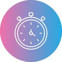 Stopwatch Line Gradient Circle Icon vector