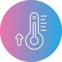 Thermometer Line Gradient Circle Icon vector