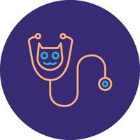 Veterinary Line Two Color Circle Icon vector