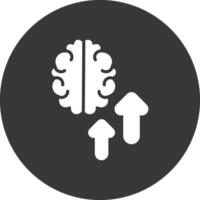 Intelligence Glyph Inverted Icon vector