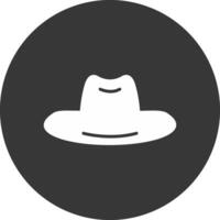 Hat Glyph Inverted Icon vector