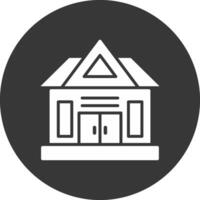 House Glyph Inverted Icon vector