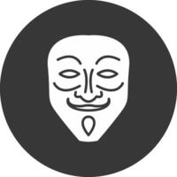 Mask Glyph Inverted Icon vector