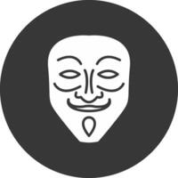 Mask Glyph Inverted Icon vector